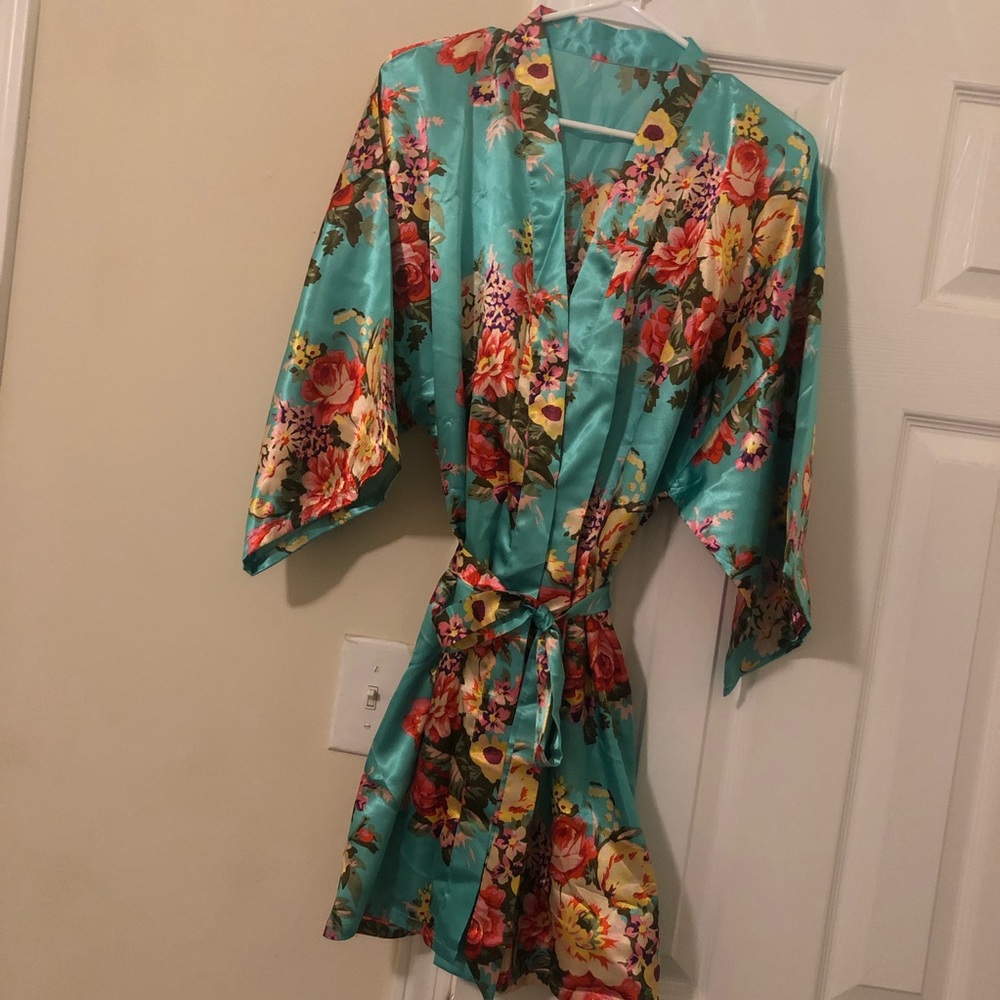 Satin-like robe